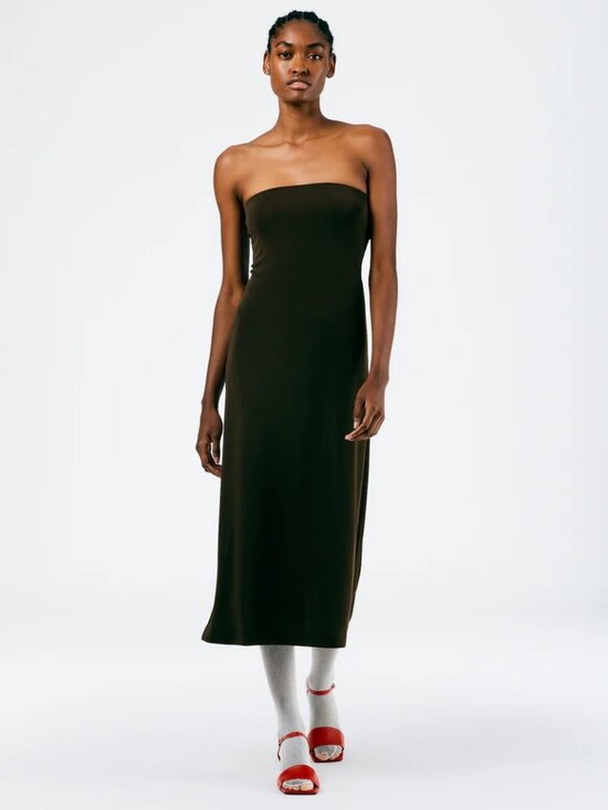 Tibi Dresses & Skirts - Tibi Harlow Jersey Strapless Midi Dress Brown Size 0